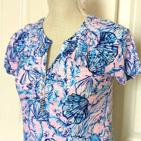 Lilly Pulitzer Essie Dress Magnolia Lilac A Little Jelly Seashell Print … - Picture 3 of 7